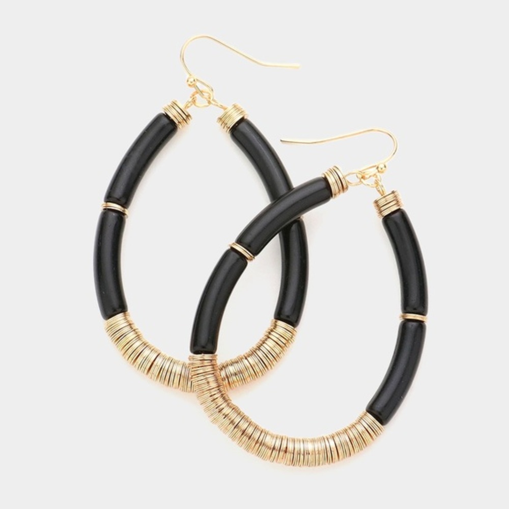 Gold ring disc tear drop earrings earrings